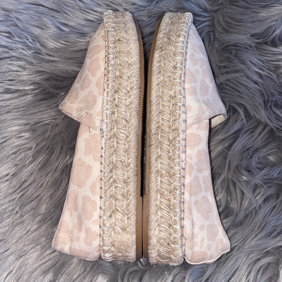 EUC Splendid Laney Animal Print Ivory Cheetah Espadrille Flats Size 8.5 - Picture 4 of 9